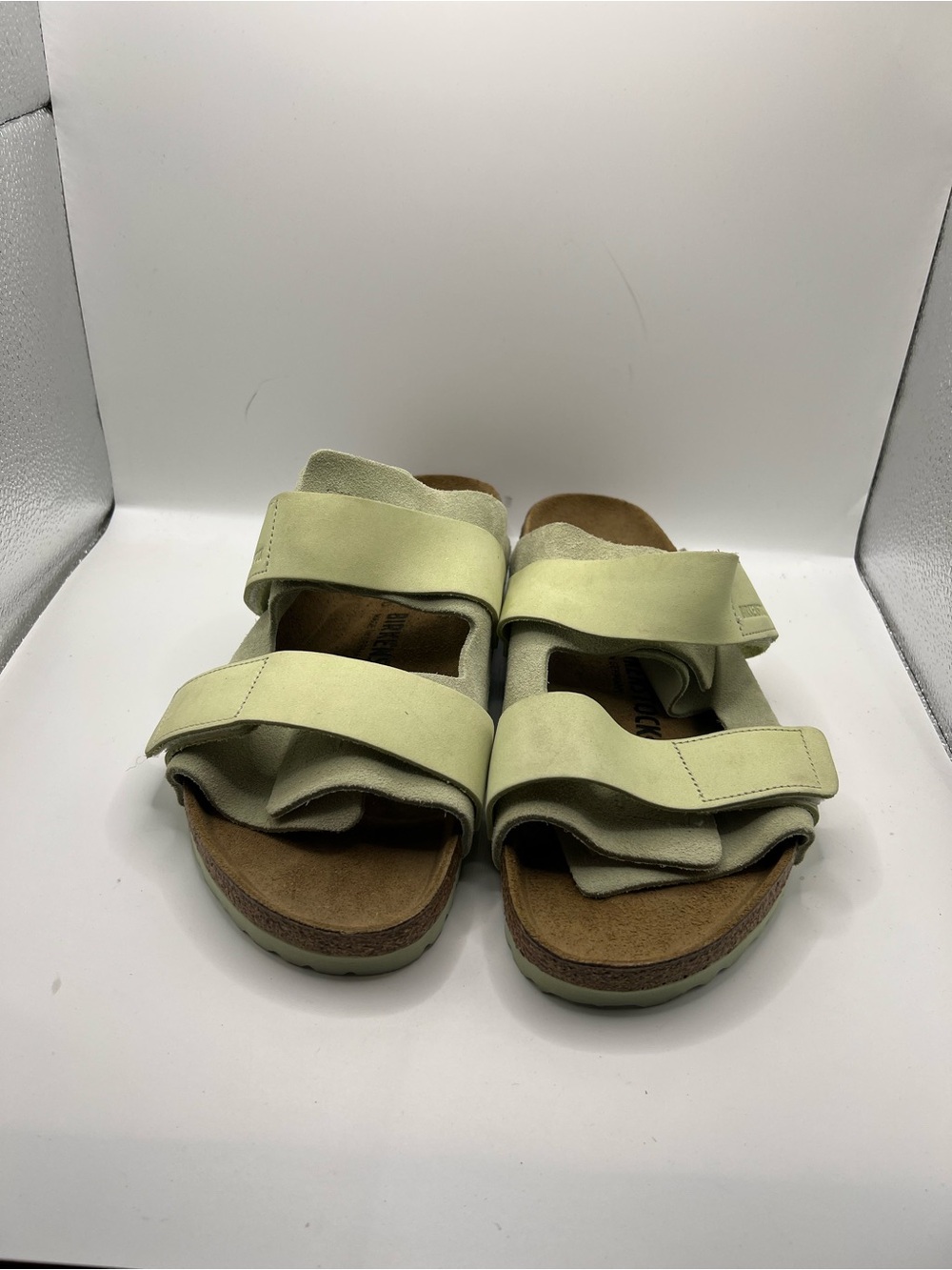 Birkenstock Arizona Suede Sandals - Pale Green - Picture 4 of 14